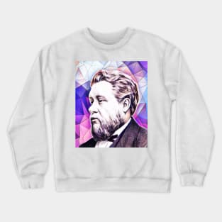 Charles Spurgeon Pink Colourful Portrait | Charles Spurgeon Artwork 9 Crewneck Sweatshirt